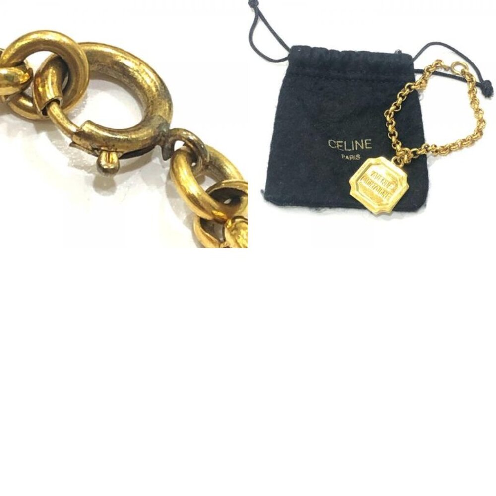 Celine Bracelet Montaigne Logo Charm Metal Gold - Picture 9 of 9